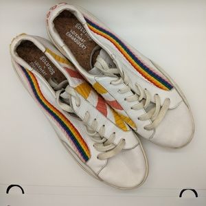 Soludos embroidered leather sneakers size 10